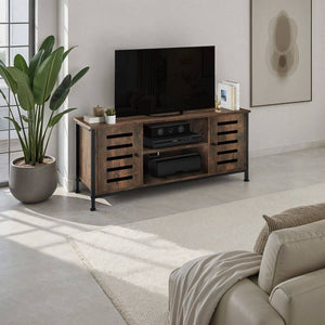 TV-Board Carlow Industrial Holz dunkel, rustikal