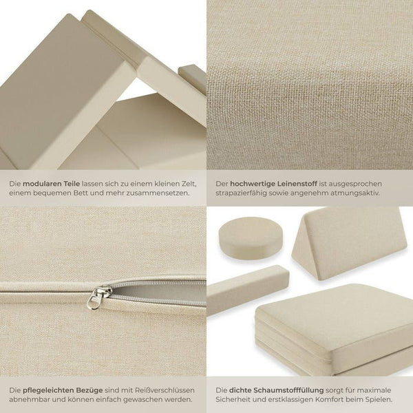 Spielsofa Lilly beige 120 cm