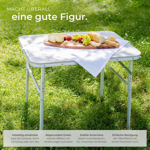 Camping Klapptisch aus Aluminium 75x55x60cm