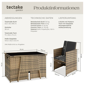 Rattan Sitzgruppe Lausanne natur