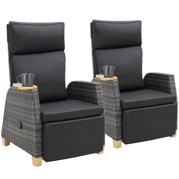 Rattansessel Pescara 2er Set