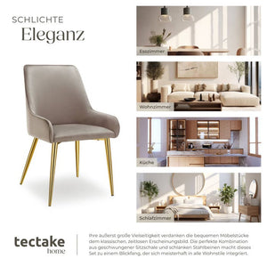 Polsterstuhl Avane taupe 4er Set