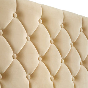 Polsterbett mit LED-Leisten & Stauraum beige 140 x 200 cm