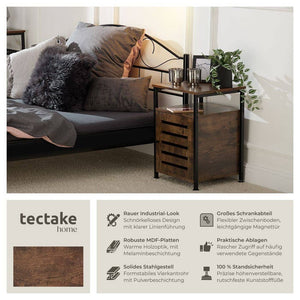 Beistellschrank Cork Industrial Holz dunkel, rustikal