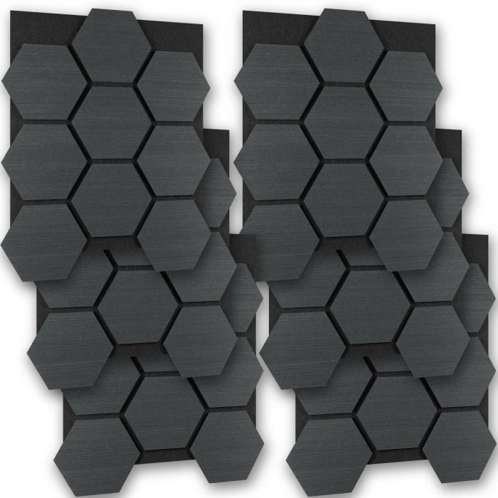 Akustikpaneele Sonic Shield Eiche schwarz 6er Set