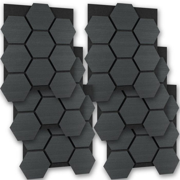 Akustikpaneele Sonic Shield Eiche schwarz 6er Set