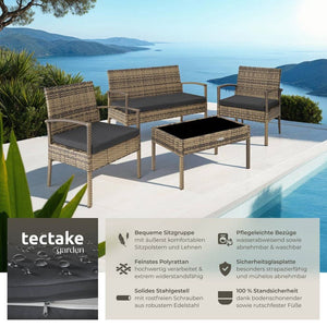 Rattan Sitzgruppe Sparta 3+1 natur