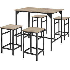 Bartisch-Set Edinburgh Industrial Holz hell, Eiche Sonoma