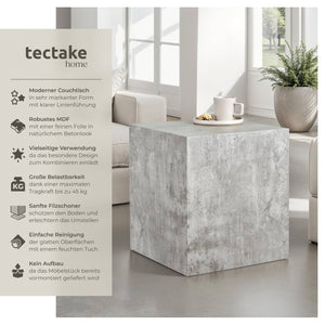 Couchtisch Lasley Beton Optik 45 x 45 x 50 cm