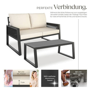 Gartenlounge-Set Captive im Rope-Design Set 2 (1 x Sofa / 1 x Tisch)
