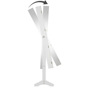Schmuckschrank mit Spiegel, hochkant weiss