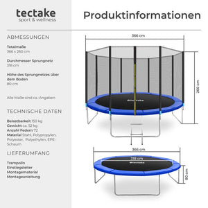 Trampolin Garfunky 366 cm