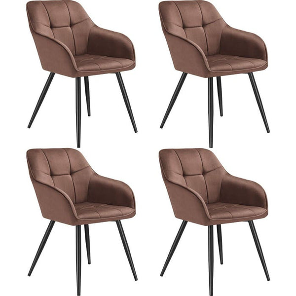 Esszimmerstuhl Marilyn braun/schwarz 4er Set