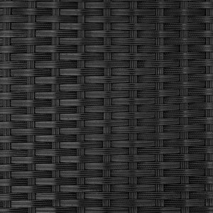 Rattan-Doppelliege Carbonera schwarz