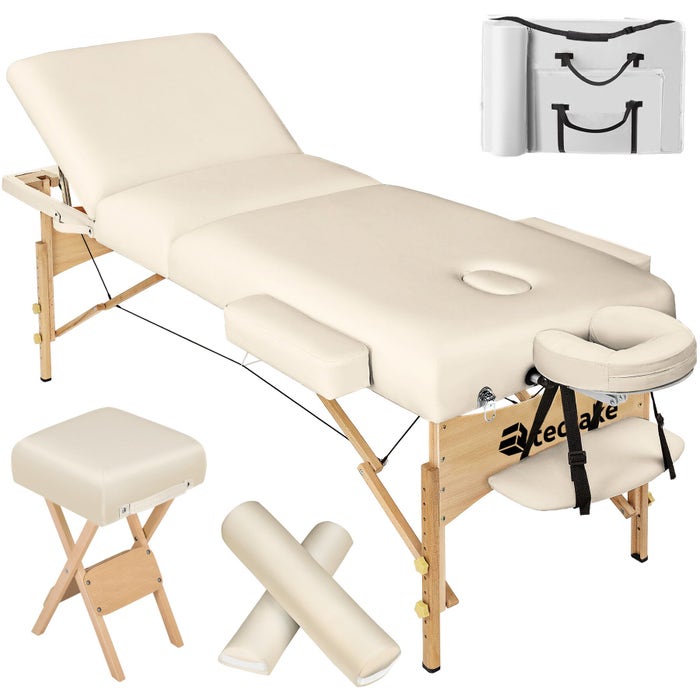3 Zonen Massageliege-Set beige