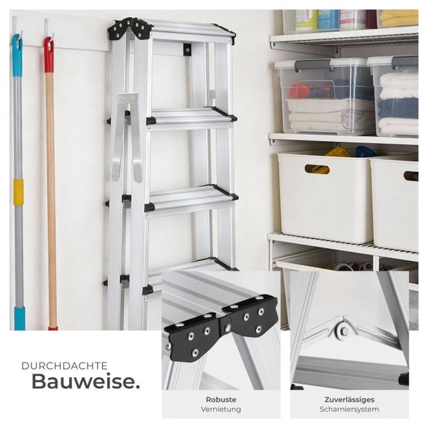 Doppelseitige Aluminium Trittleiter