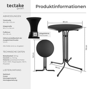 Stehtisch Eren schwarz pro Stück