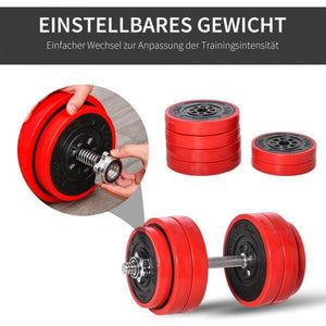 Hantelset 20/30KGS 2-IN-1 Hanteln & Langhanteln verstellbar
