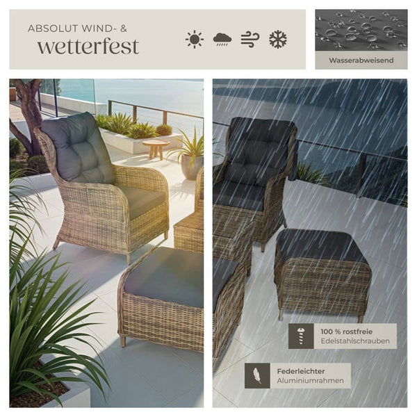 Rattan Sitzgruppe Benissa natur