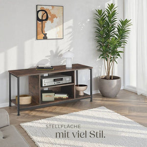 TV-Regal Austin Industrial Holz dunkel, rustikal 110 cm