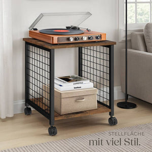 Beistelltisch Gary 40x40x48cm Industrial dunkelbraun