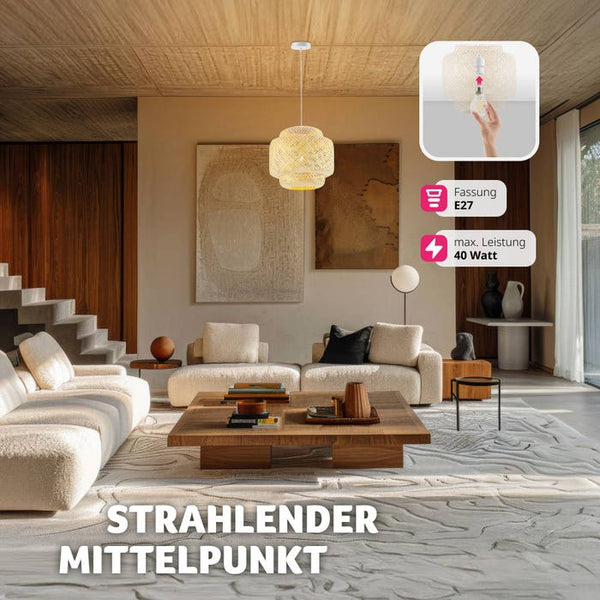 Deckenleuchte Lignea Lux aus Bambus