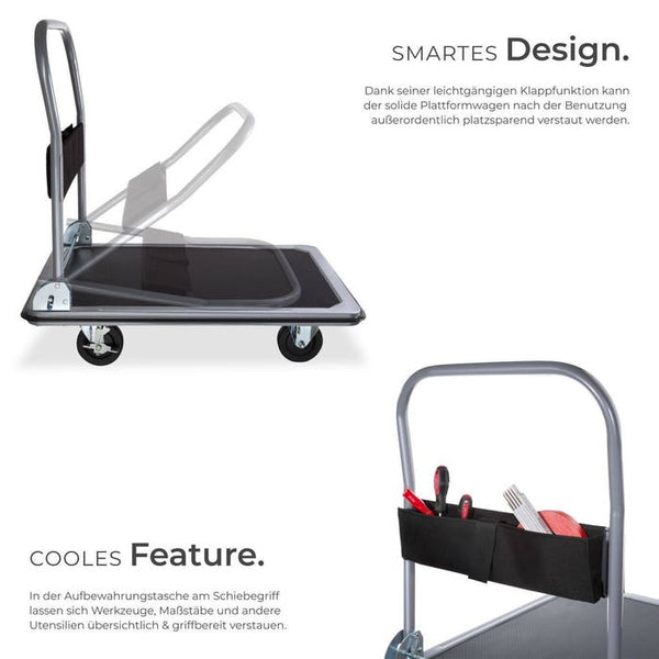 Plattformwagen schwarz 300 kg