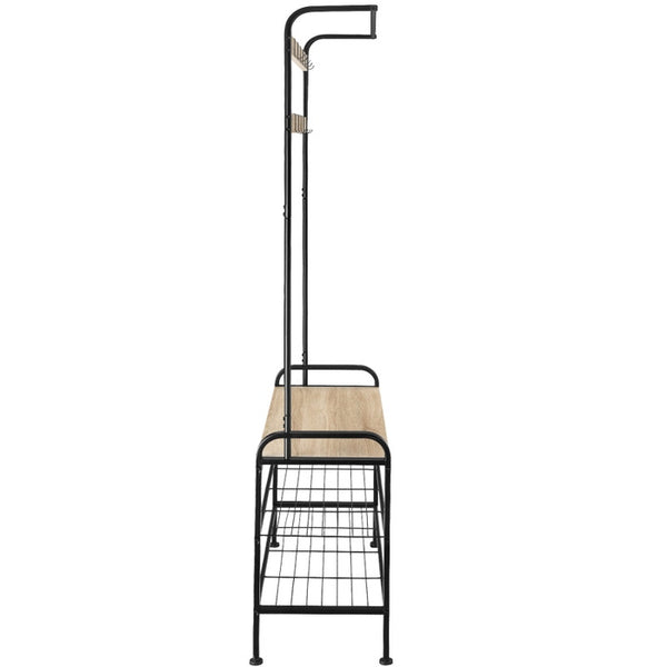 Garderobe Industrial Holz hell, Eiche Sonoma 73,5x36x184cm