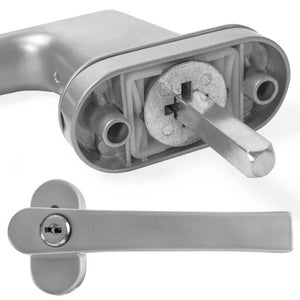 6 Fenstergriffe abschliessbar silber