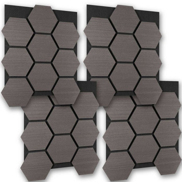 Akustikpaneele Sonic Shield Eiche grau 4er Set