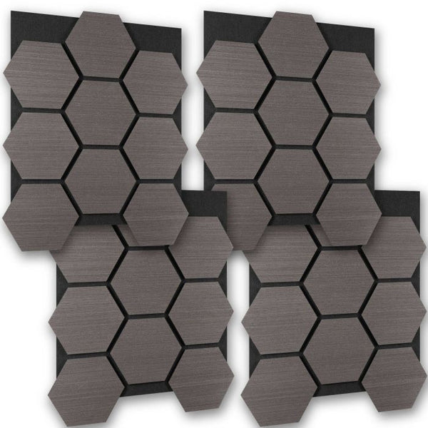 Akustikpaneele Sonic Shield Eiche grau 4er Set