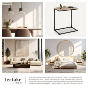Beistelltisch Cardiff Industrial Holz hell, Eiche Sonoma