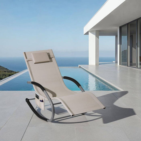 Gartenliege Taya beige 2er Set