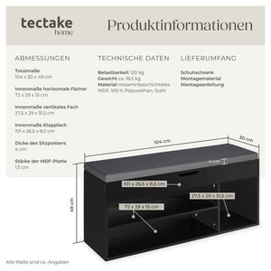 Schuhbank Natalya schwarz