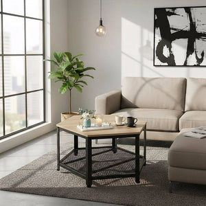 Couchtisch Norwich Industrial Holz hell, Eiche Sonoma