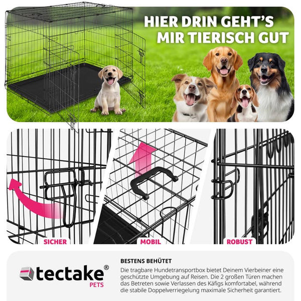 Hundekäfig-Gitterbox Luna 108 x 71 x 76 cm