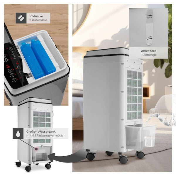 Klimagerät Notos 3in1 Ventilator, Luftbefeuchter und Luftkühler
