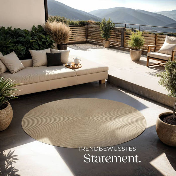 Woven rug Vibe made from jute and plastic fibers