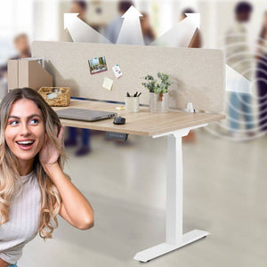 Schreibtisch Trennwand Noisy beige 130 x 40 cm