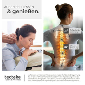 Massagestuhl aus Kunstleder beige