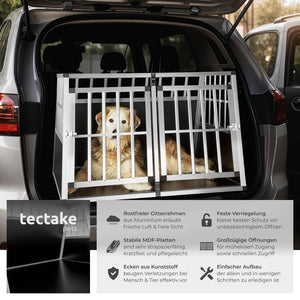 Hundetransportbox doppel mit schräger Rückwand ohne Trennwand