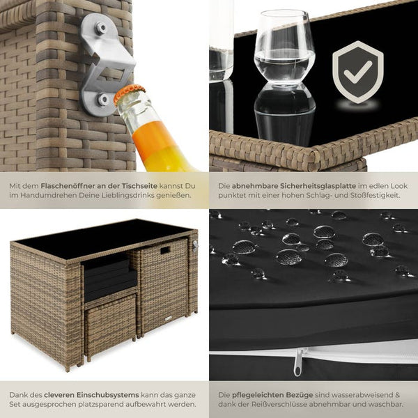 Rattan-Sitzgruppe Palermo natur
