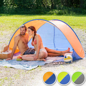 Pop-up beach shelter Jasmine blue/yellow