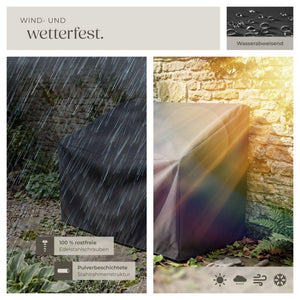 Rattan-Gartenbank Murat 2-Sitzer wetterfest grau