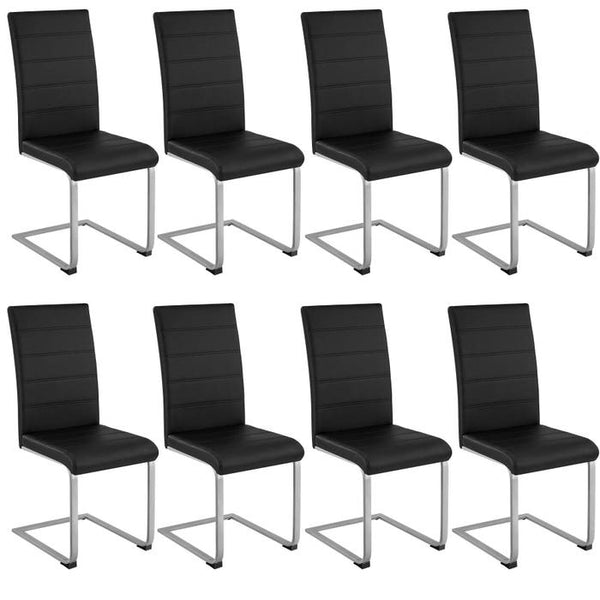 Set Schwingstuhl Bettina schwarz 8er Set