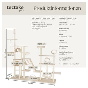 Kratzbaum Snooky 261cm - beige