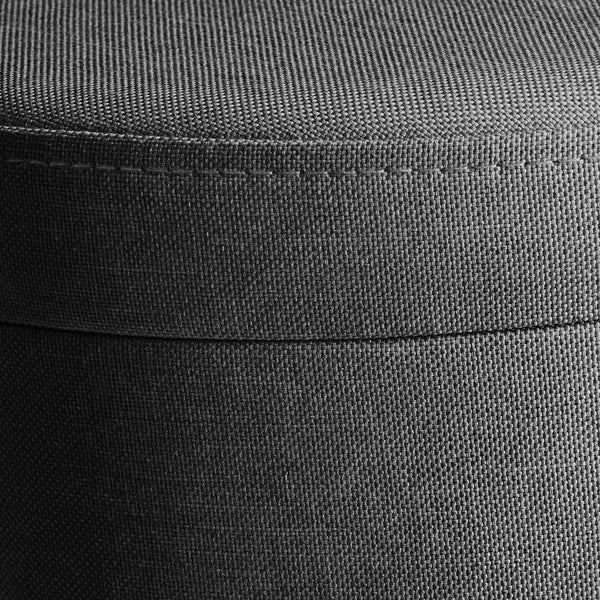 Sitzhocker Yara gepolstert in Leinenoptik 300kg mit Stauraum - dunkelgrau