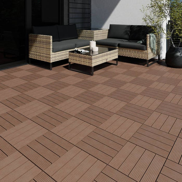 Terrassenfliesen Tegulas braun 22er Set