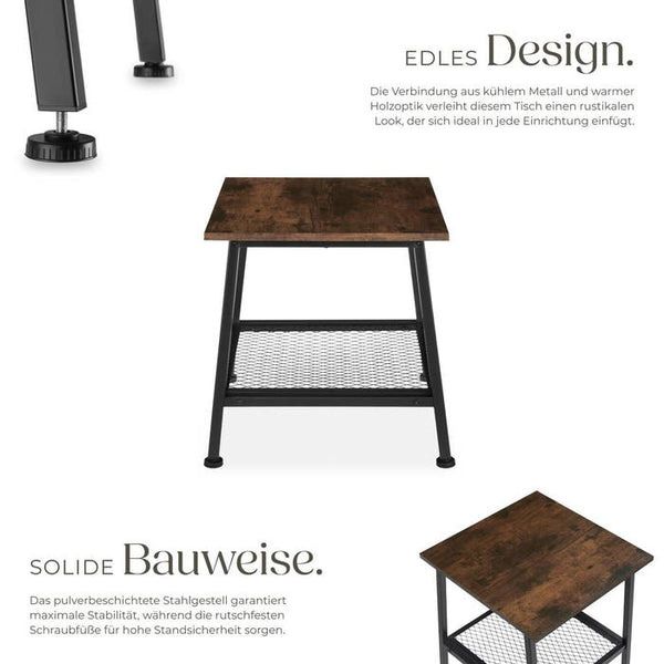 Beistelltisch Bedford Industrial Holz dunkel, rustikal