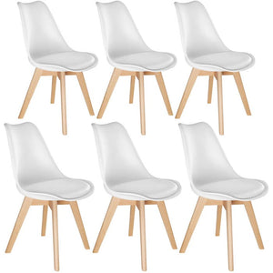 Set Esszimmerstuhl Frederikke weiss 6er Set
